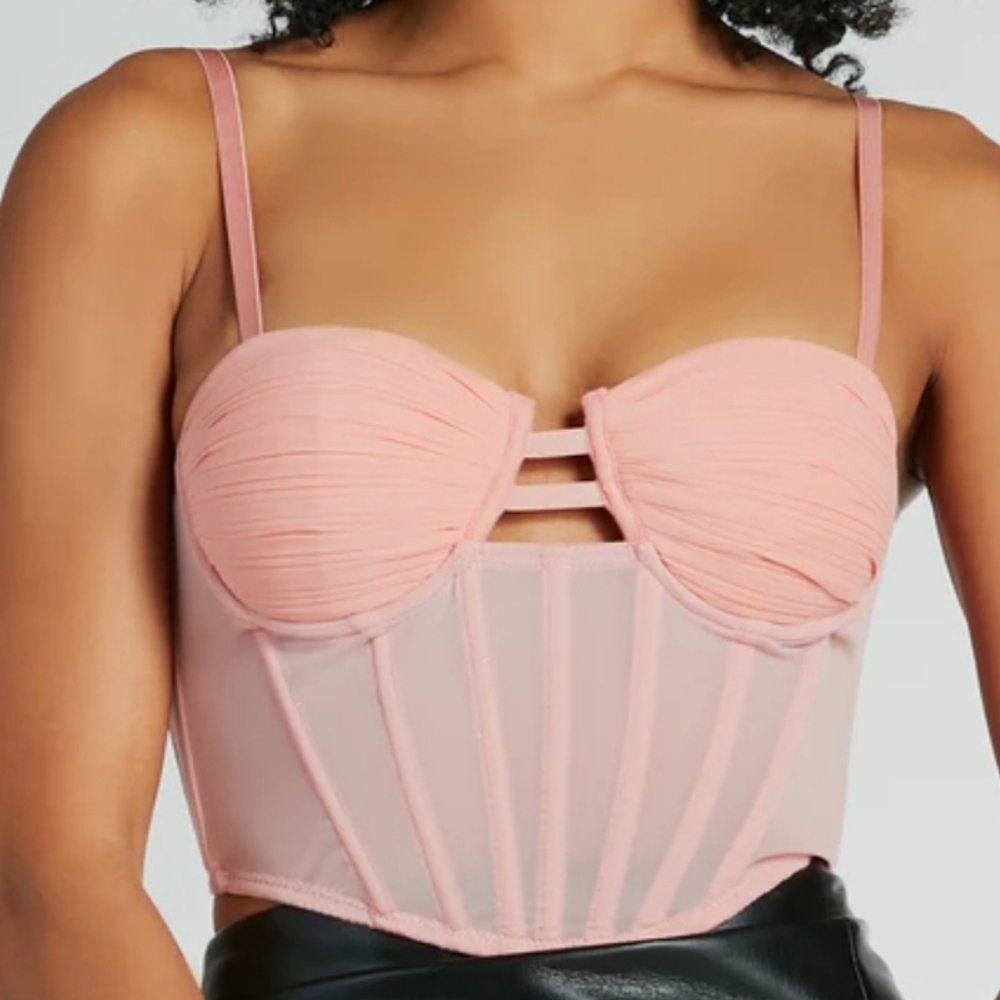 Ruched Crop Bustier